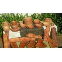 Bowls de madera de algarrobo torneados 