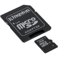MEMORIAS KINGSTON  MICRO SD 4 GB  CON ADAPTADOR SD  SDC4/4GB
