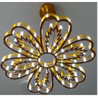Sala Gold plated Cama colgante de luz con LED