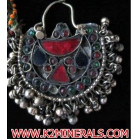 tnica Tribal kuchi turquesa iran los anillos de plata Joyas nmadas Kuchi