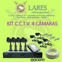 KIT CCTV 4 CAMARAS HD