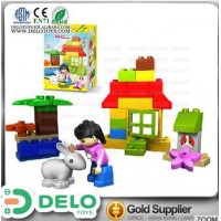 Mi casa juguetes de plstico hecho en china ladrillos grande para peques juguete de construccin con figura y animal DE0083018