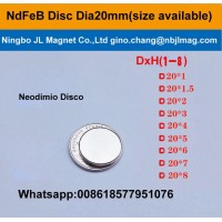 Neodimio disco(iman barra plana) d20x5mm