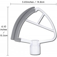 Batidora de borde flexible de 4.5/5 cuartos de galn KitchenAid con cabezal de inclinacin, batidora, color blanco