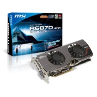 PLACAS DE VIDEOS MSI ATI AMD RADEON HD6870 R6870 Hawk  1 GB GDDR5