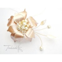 Flor Estrella de dos capas con Volumen - Accesorios para Novias