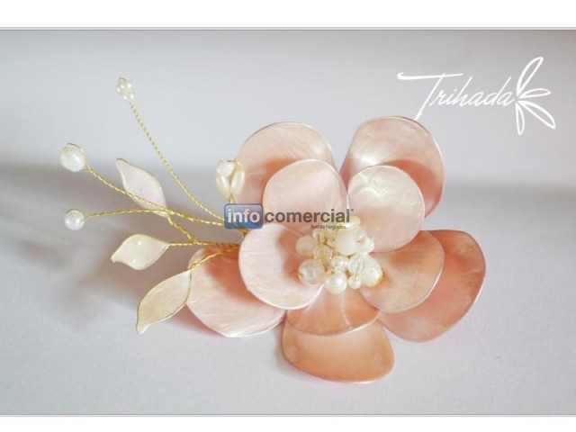 Tocado de Novia flor de dos capas - Accesorios para Novias