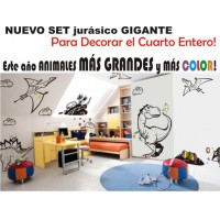 Vinilo Decorativo Infantil Dinosaurios, set jurasico