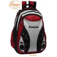 MOCHILA KAPPA 18 KP809 COMBINADA BORDEAUX Y GRIS PORTANOTEBOOK LINEA DEPORTIVA