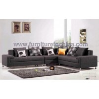 sof de alta calidad seccional esquina, tapicera moderna asiento en forma de L, sof del ocio tela, muebles para el hogar