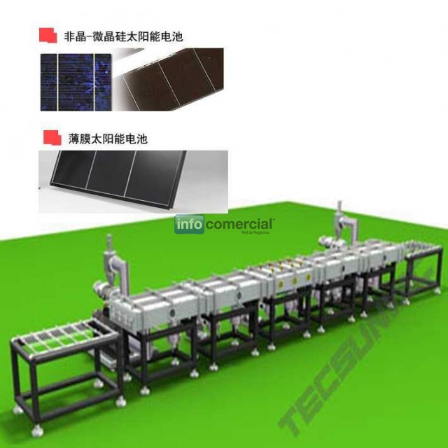 Cadena de fabricación completa de células solares fotovoltaicos de silicio amorfo
