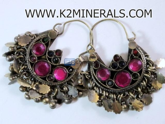 Lapis afganos kuchi Vintage Pulsera Tribal del manguito