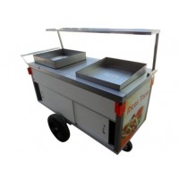 CARRO PARA TACOS 3 SERVICIOS CON REPISA