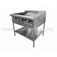 Equipo Mixto Plancha y 4 Quemadores 2 4 1G