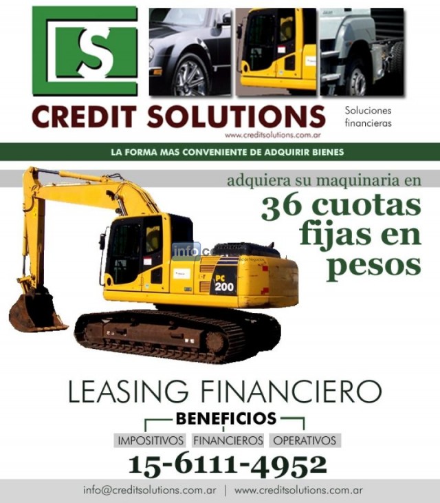 Leasing Financiero 24/36/48 cuotas en pesos a personas y empresas