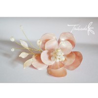 Tocado de Novia flor de dos capas - Accesorios para Novias - 15 % descuento envios al interior