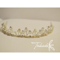 Tiara de cristales y perlas - Accesorios para Novias - 15 % descuento envios al interior