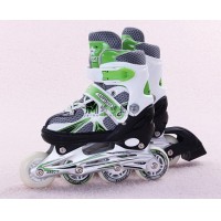 Patines de 4 ruedas, rueda delantera con luz, longitud extensible