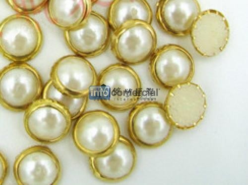 3-10MM Perlas con Borde Envuelto para Accesorios de Vestidos, Calzados y Bolsos