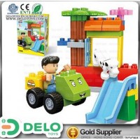 Hecho en china juguete de construccin plstico ladrillo grande go-cart figura y corredora de maniobra parque DE0083017