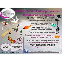 Malabares - circo - Payasos. Venta de articulos al por menor y al por mayor