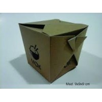 Contenedor de carton para comida china wok grado alimenticio