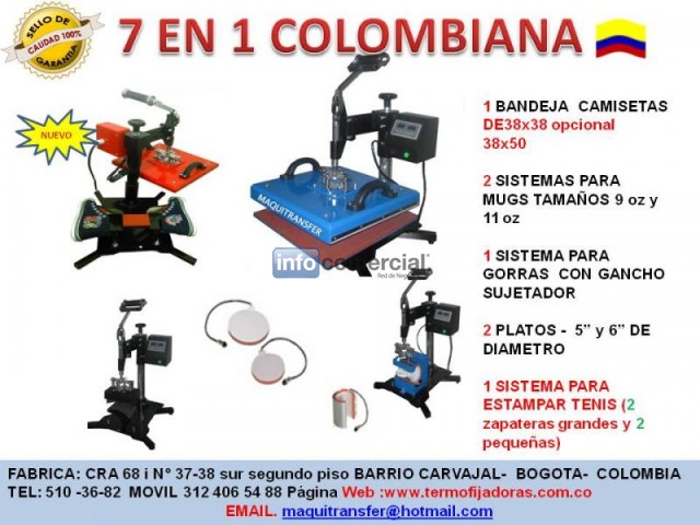TERMOFIJADORA 7 EN 1 COLOMBIANA