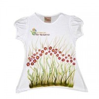 T-Shirt 100% cotton handpainted ecofriendly social responsable