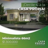 Casa prefabricada minimalista 66 m2