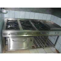 COCINA INDUSTRIA CON  PLANCHA Y HORNO