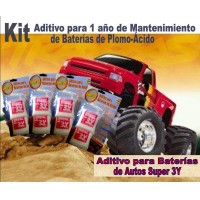Kit Aditivo para Baterías de Autos Mantenimiento efectivo que Desulfata la Batería. Producto para un año!!