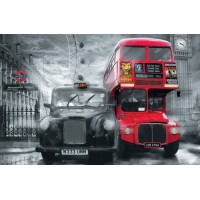 Fotomural Taxi and Bus London