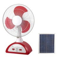 Ventilador recargable en sistema solar